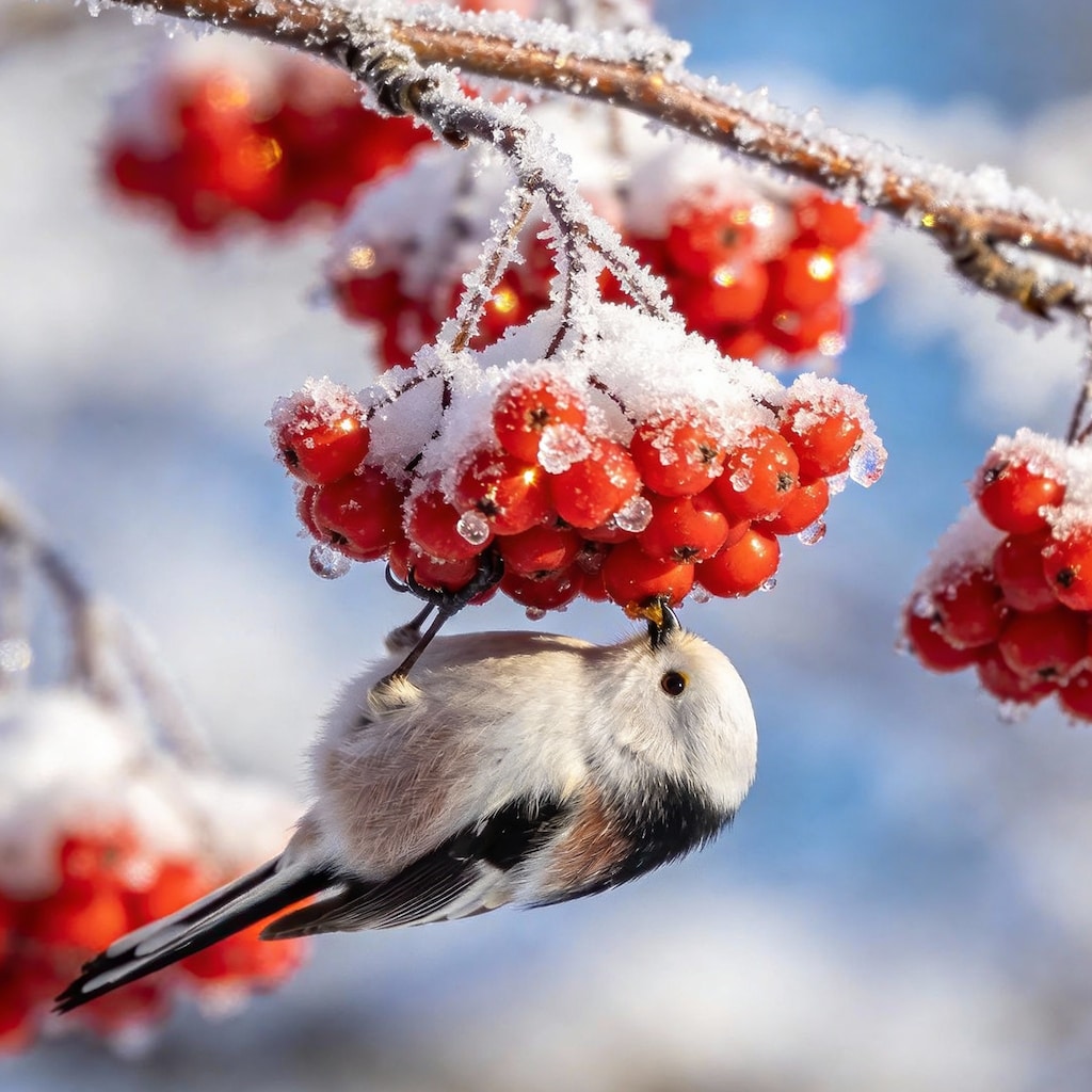 Icy Jewels and the Long-Tailed Tit