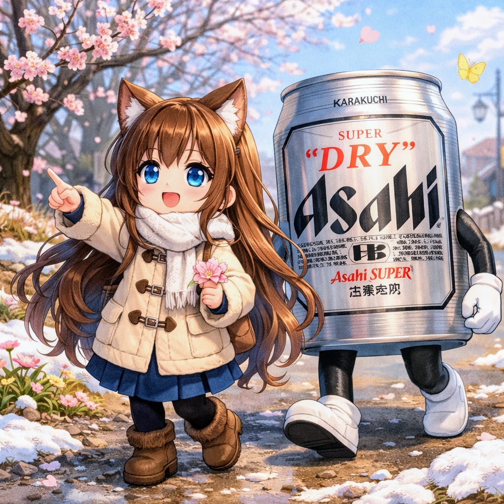 春の到来を感じた小さな女の子