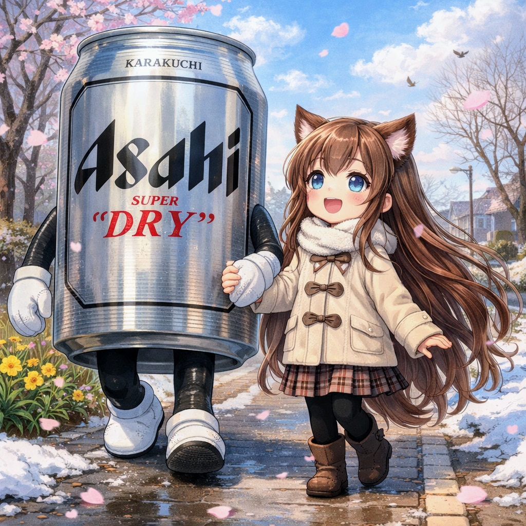 春の到来を感じた小さな女の子