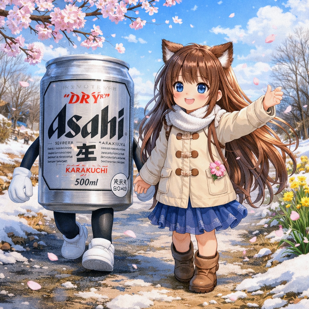 春の到来を感じた小さな女の子