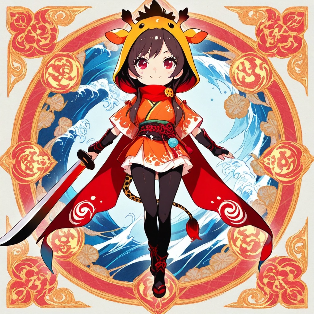 和風キリンフーディーちび子ちゃん