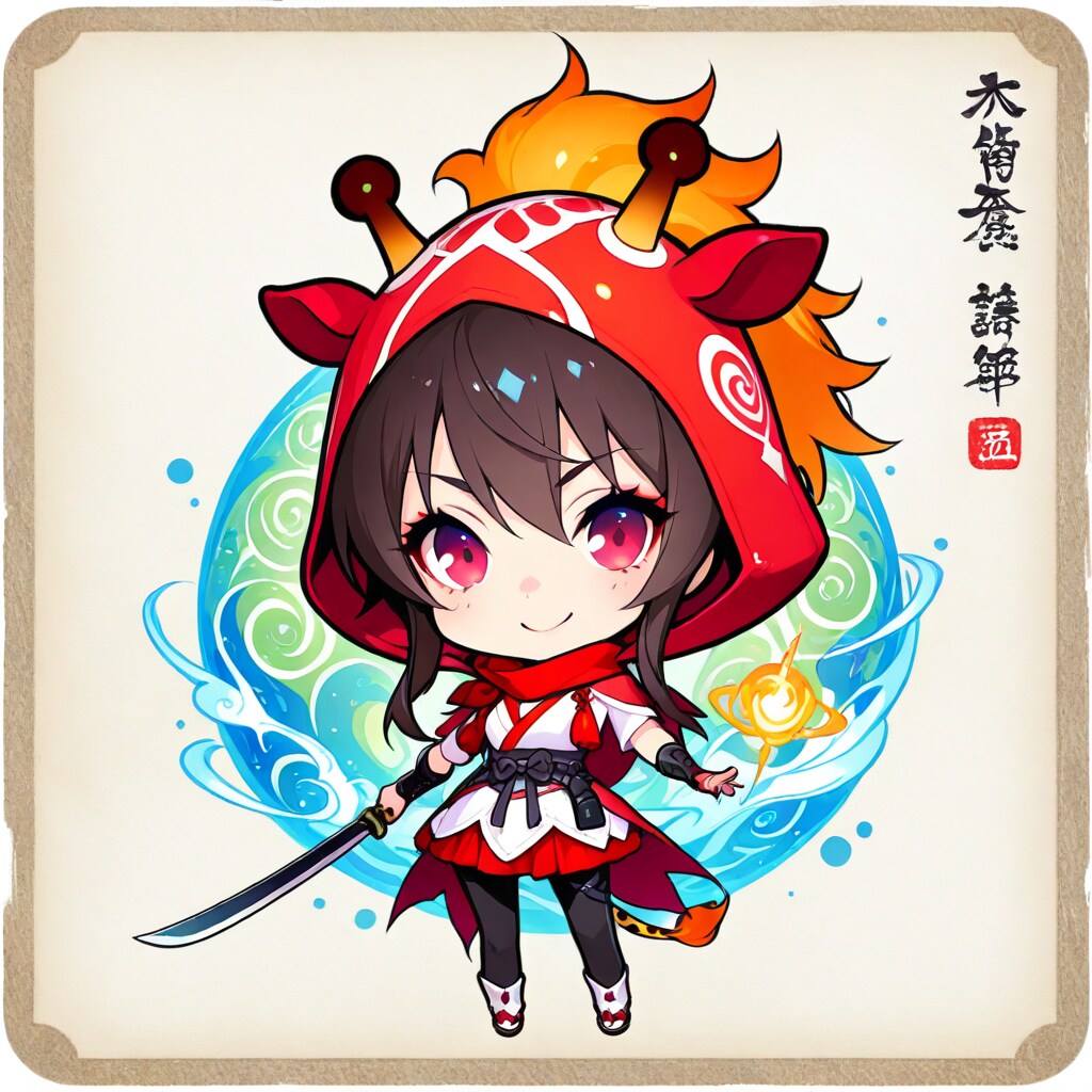 和風キリンフーディーちび子ちゃん