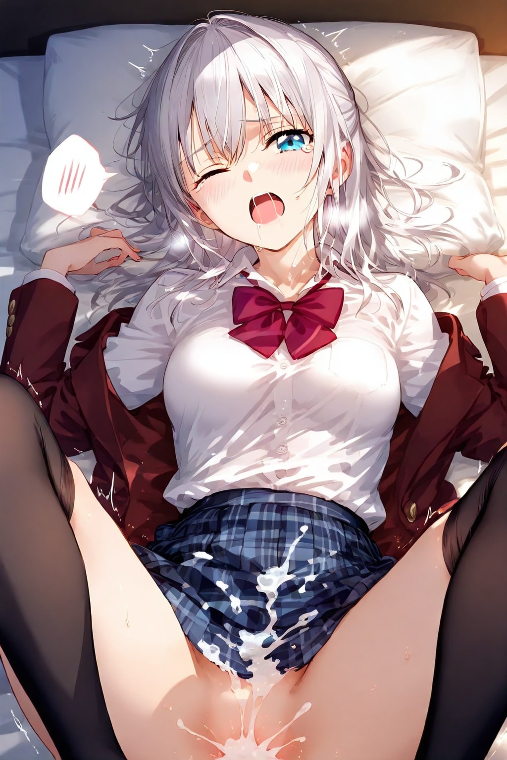 制服にぶっかけ