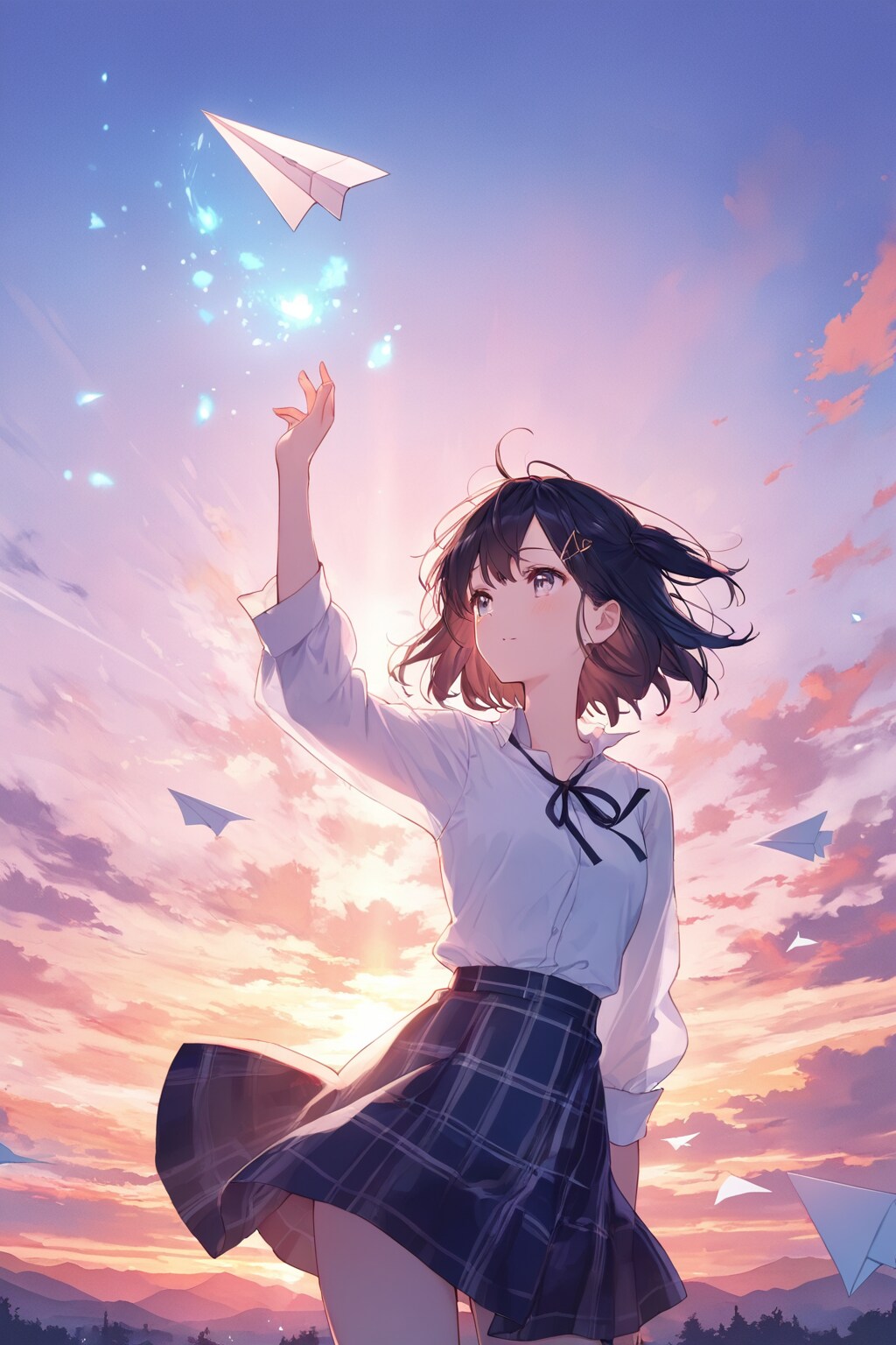 紙飛行機 | の人気AIイラスト・グラビア