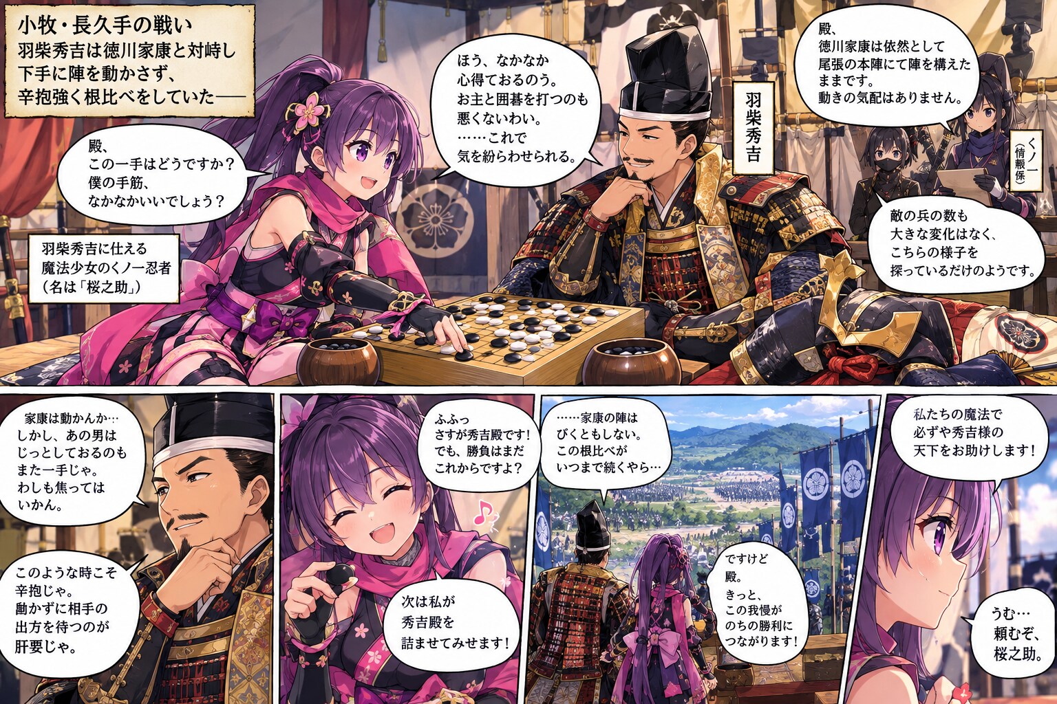 魔法少女のくノ一忍者と羽柴秀吉 | の人気AIイラスト・グラビア