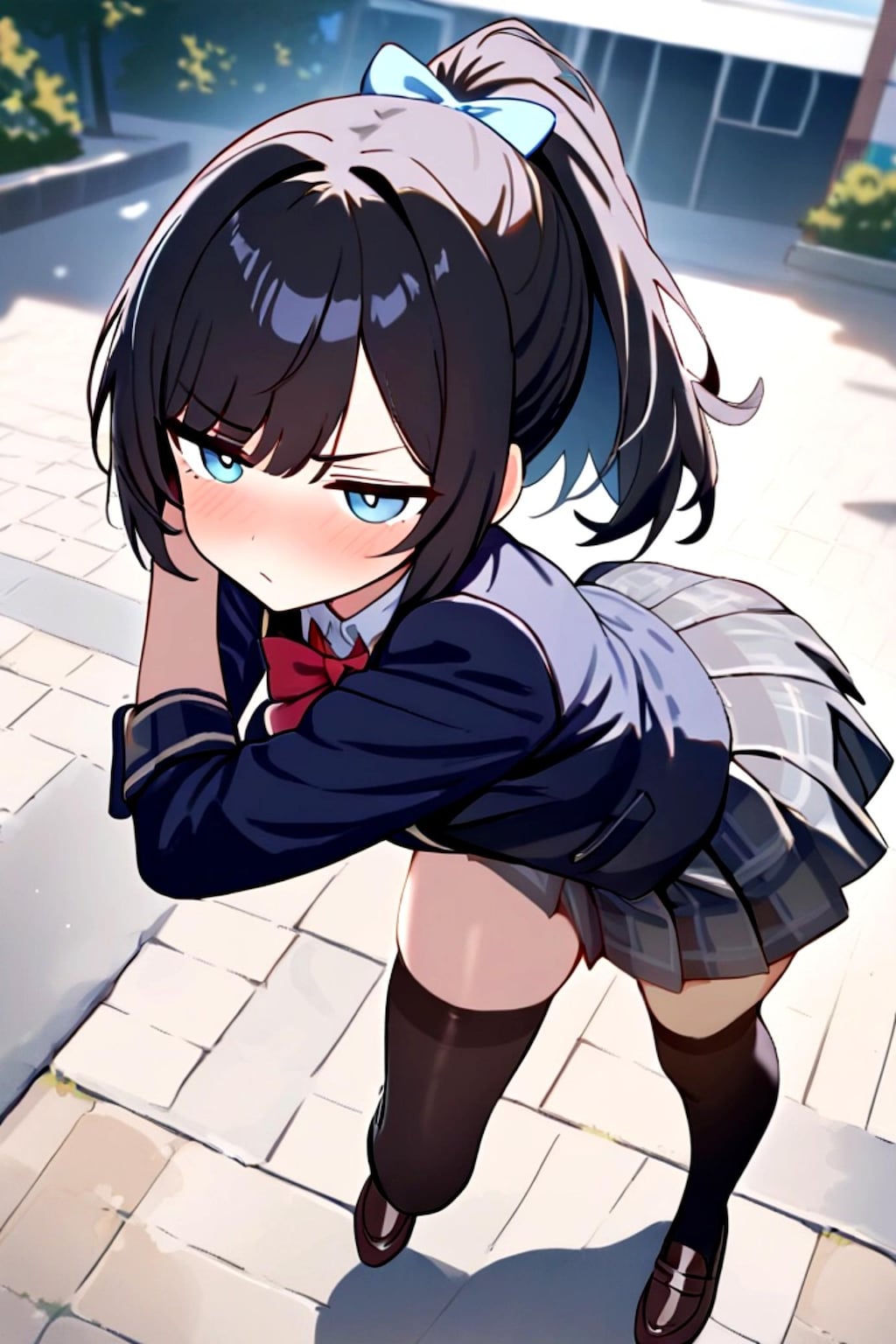 制服の黒髪ちゃん