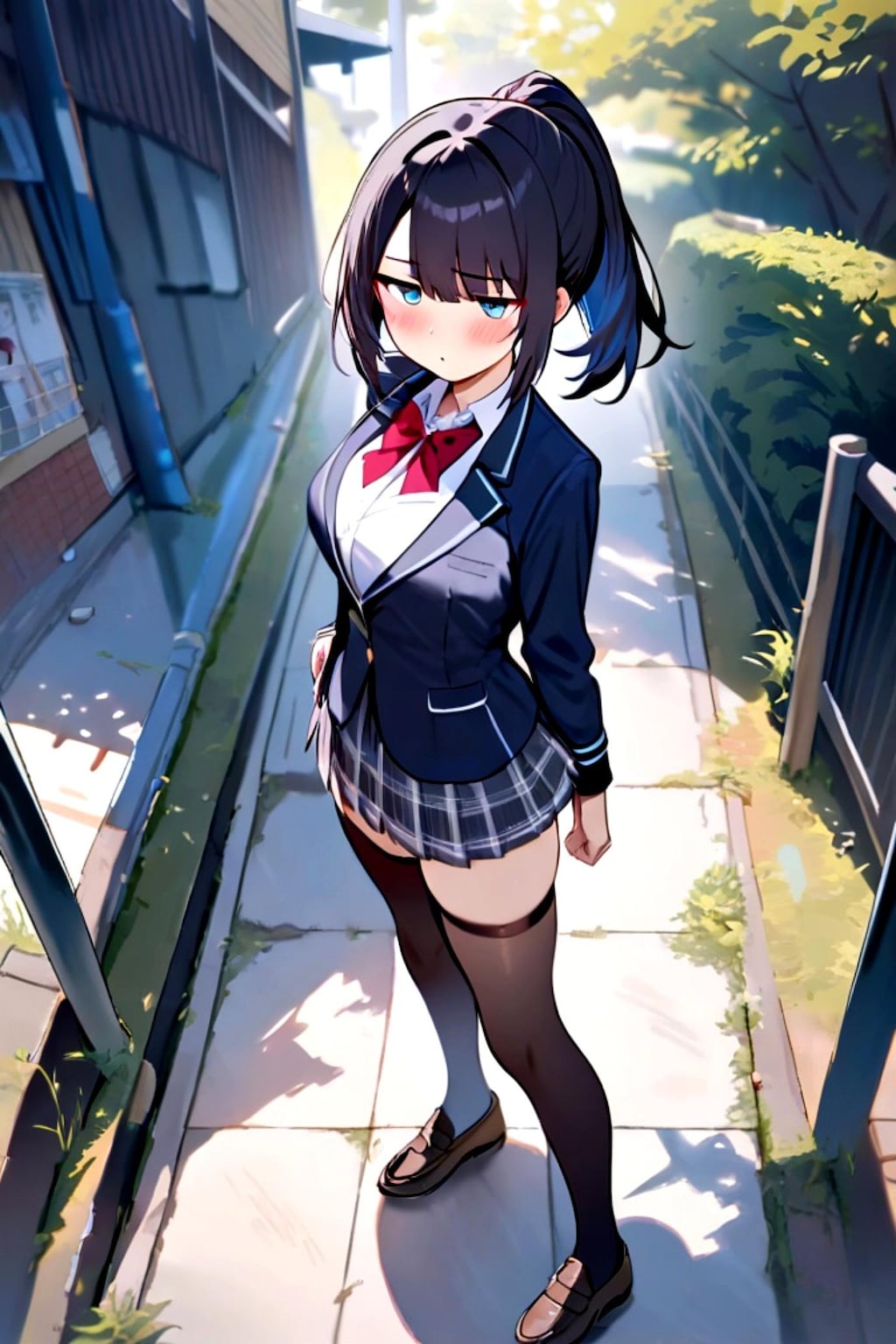 制服の黒髪ちゃん