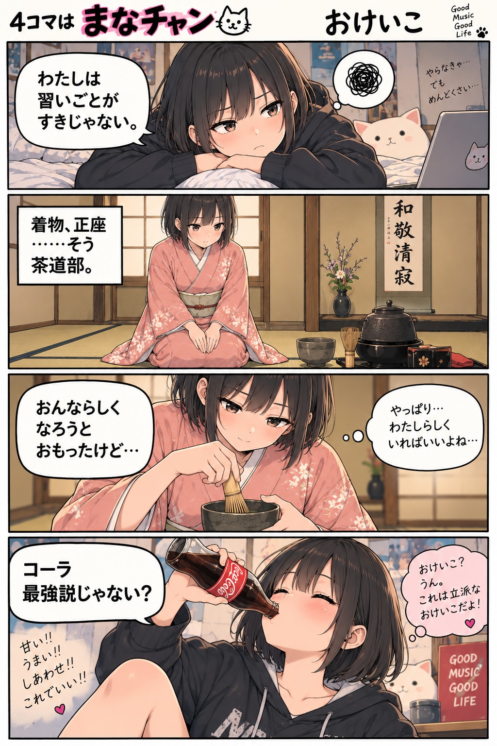4コマはマナちゃん4 | の人気AIイラスト・グラビア