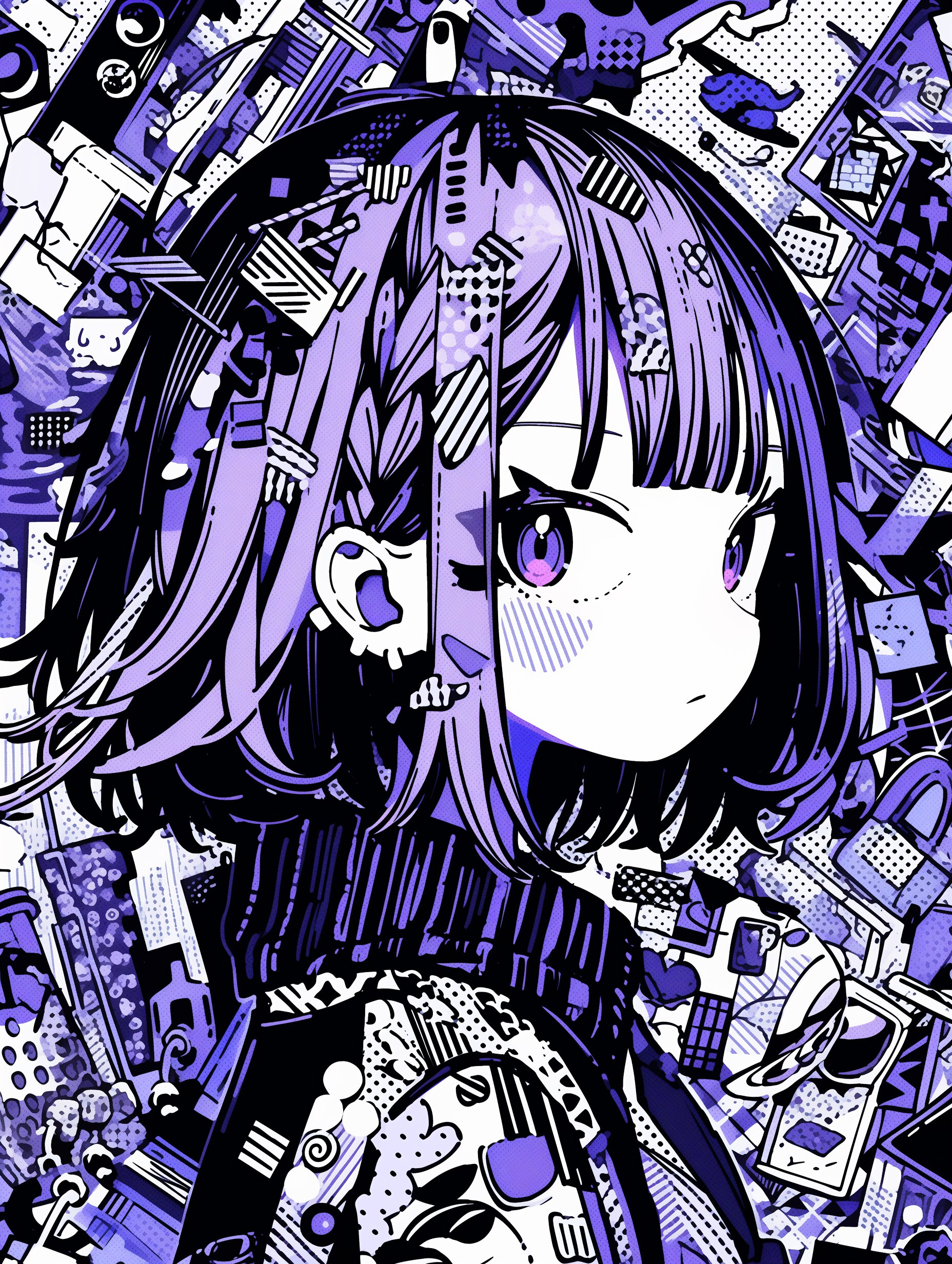 紫のごちゃごちゃ