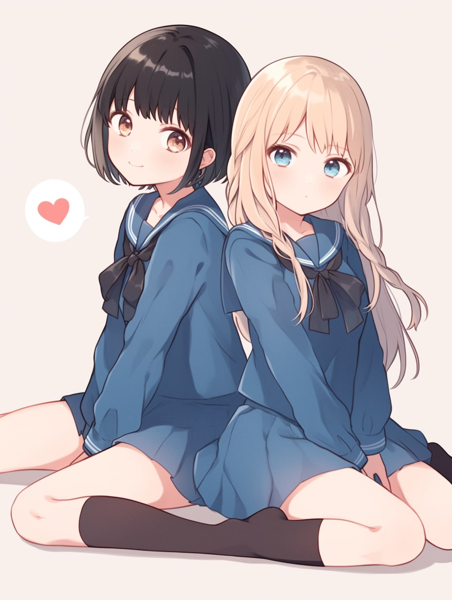二人のJK321 | の人気AIイラスト・グラビア