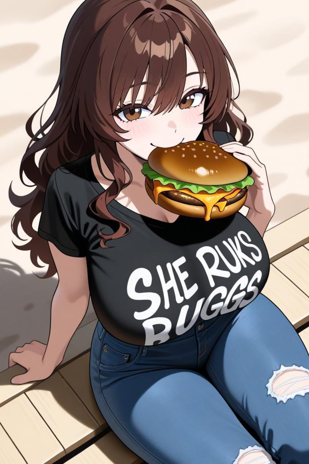 うちの子　茶髪のお姉さん