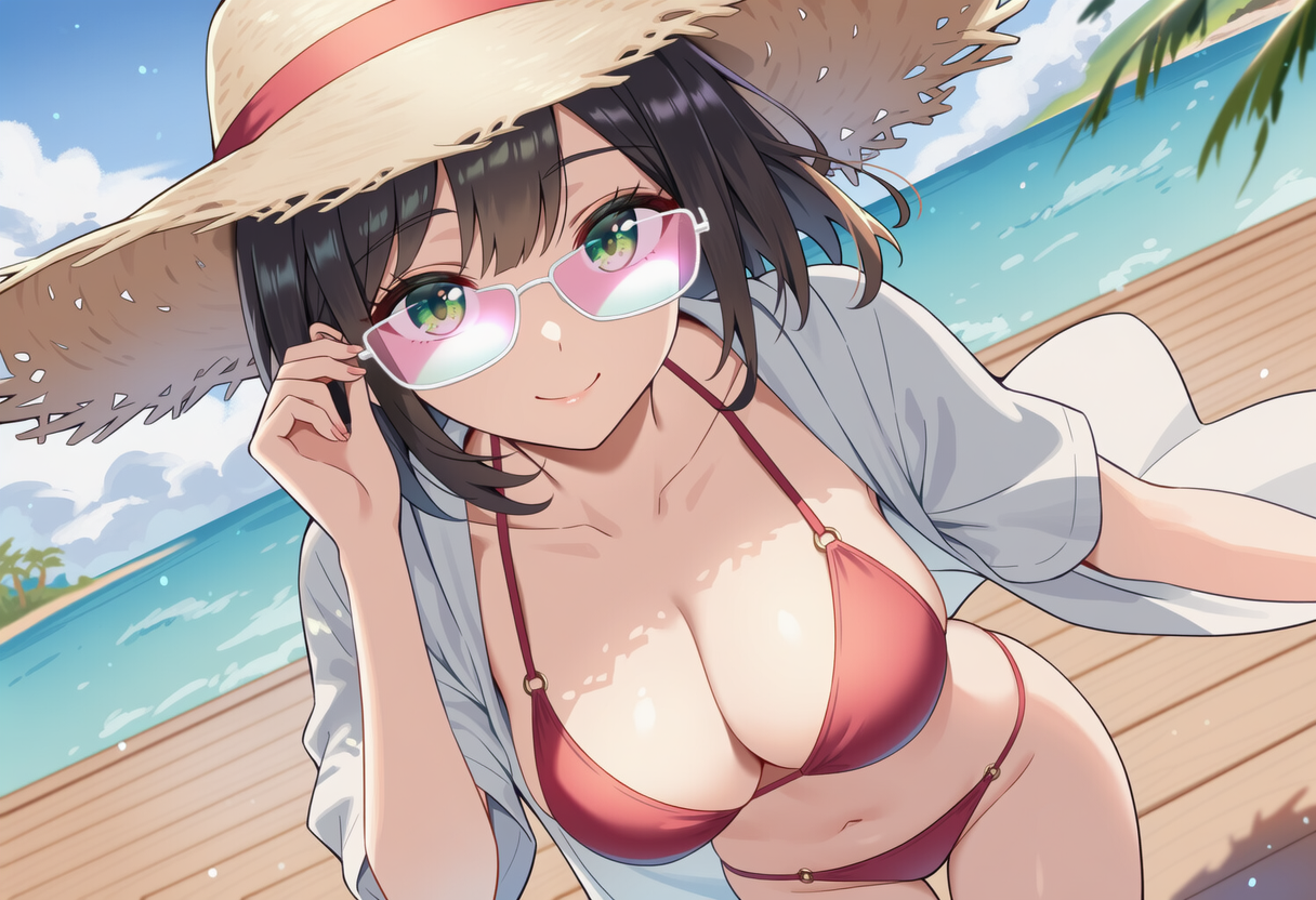 赤ビキニ