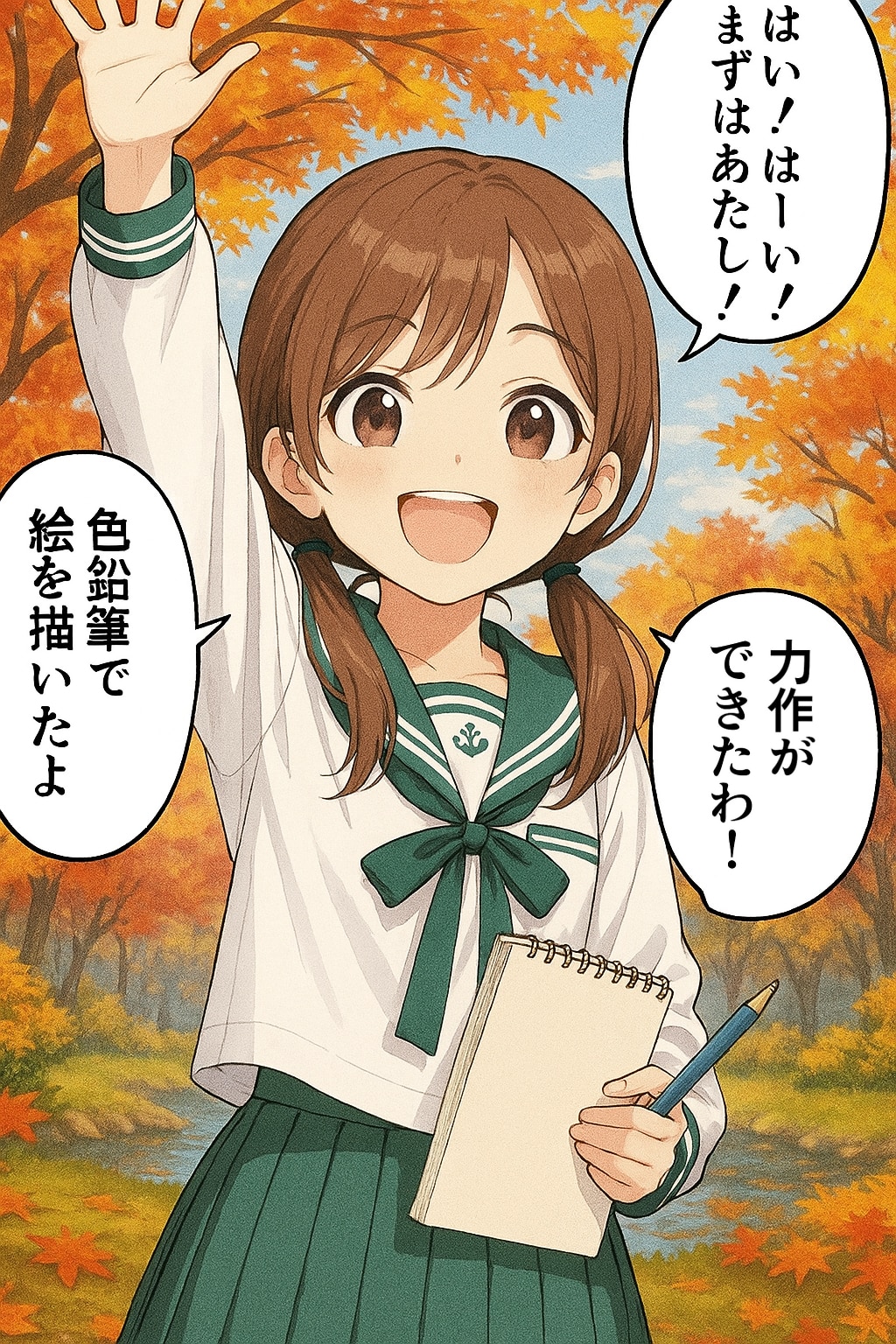 うちの子芸術の秋