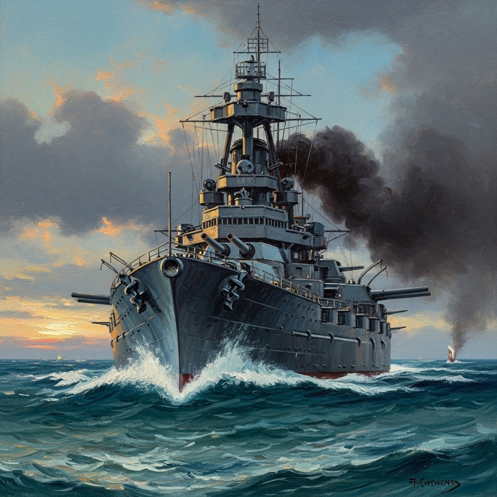 大正時代条約遵守型戦艦「駿河」