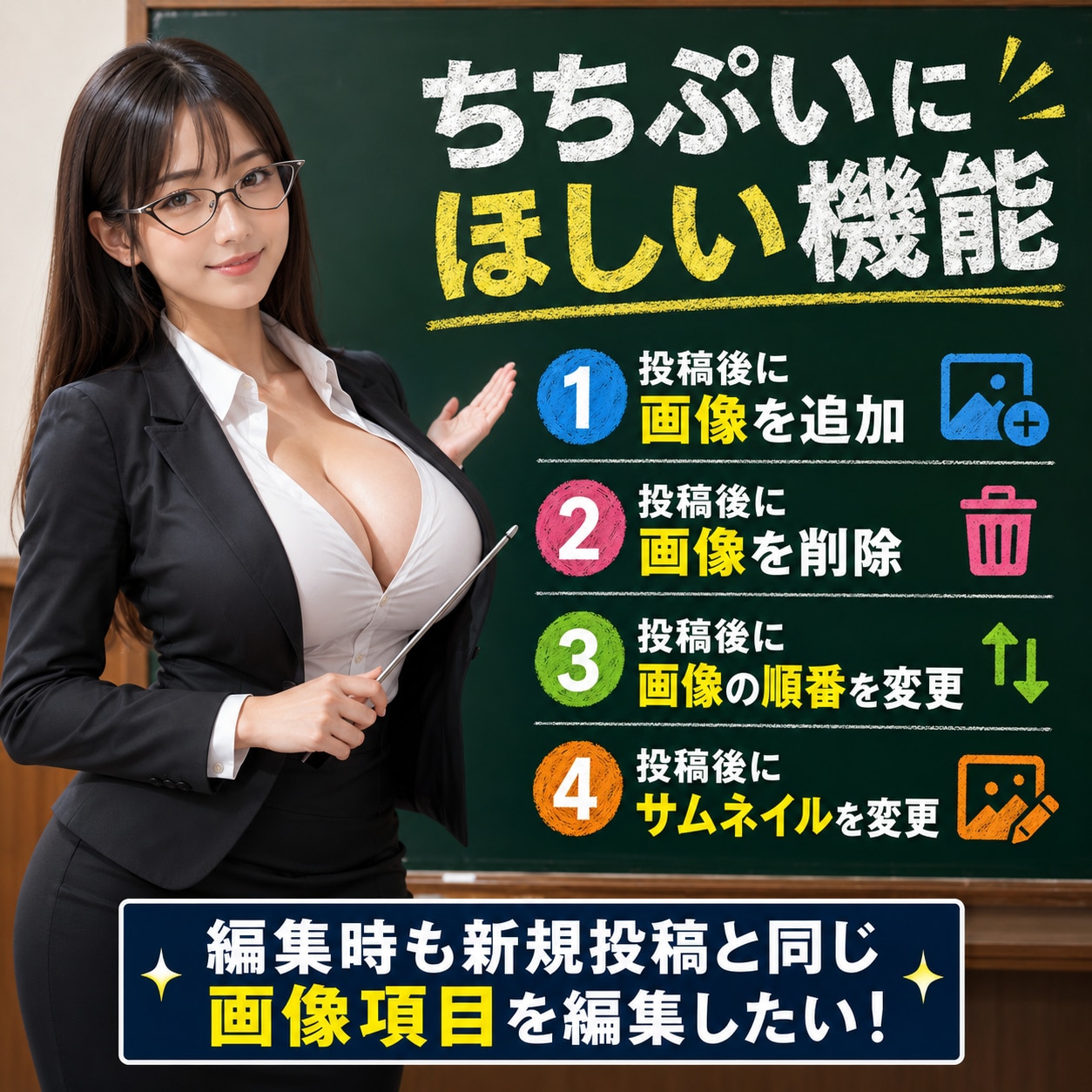 公開済み投稿の編集機能