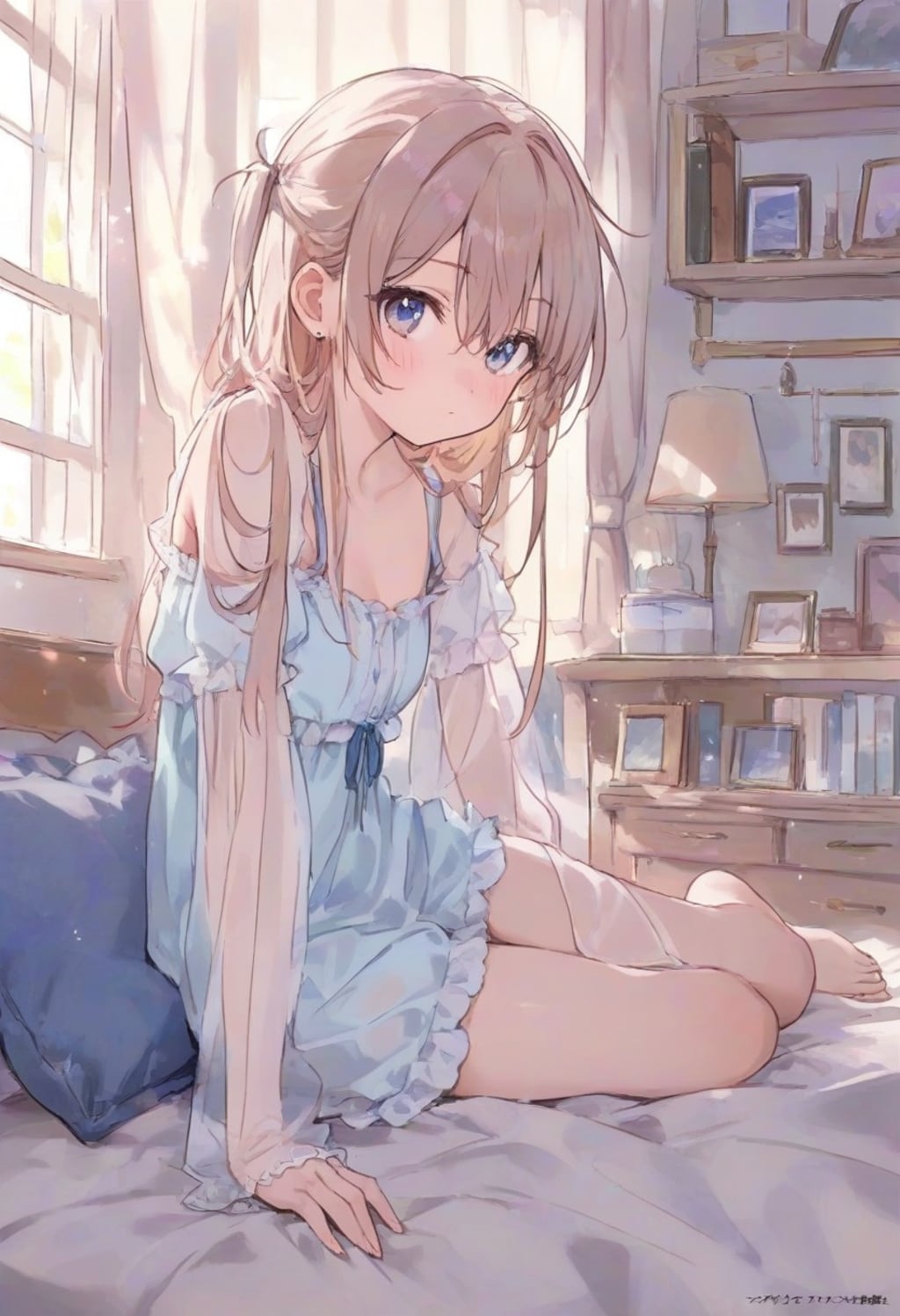 少女の部屋(水彩タッチ)(38)