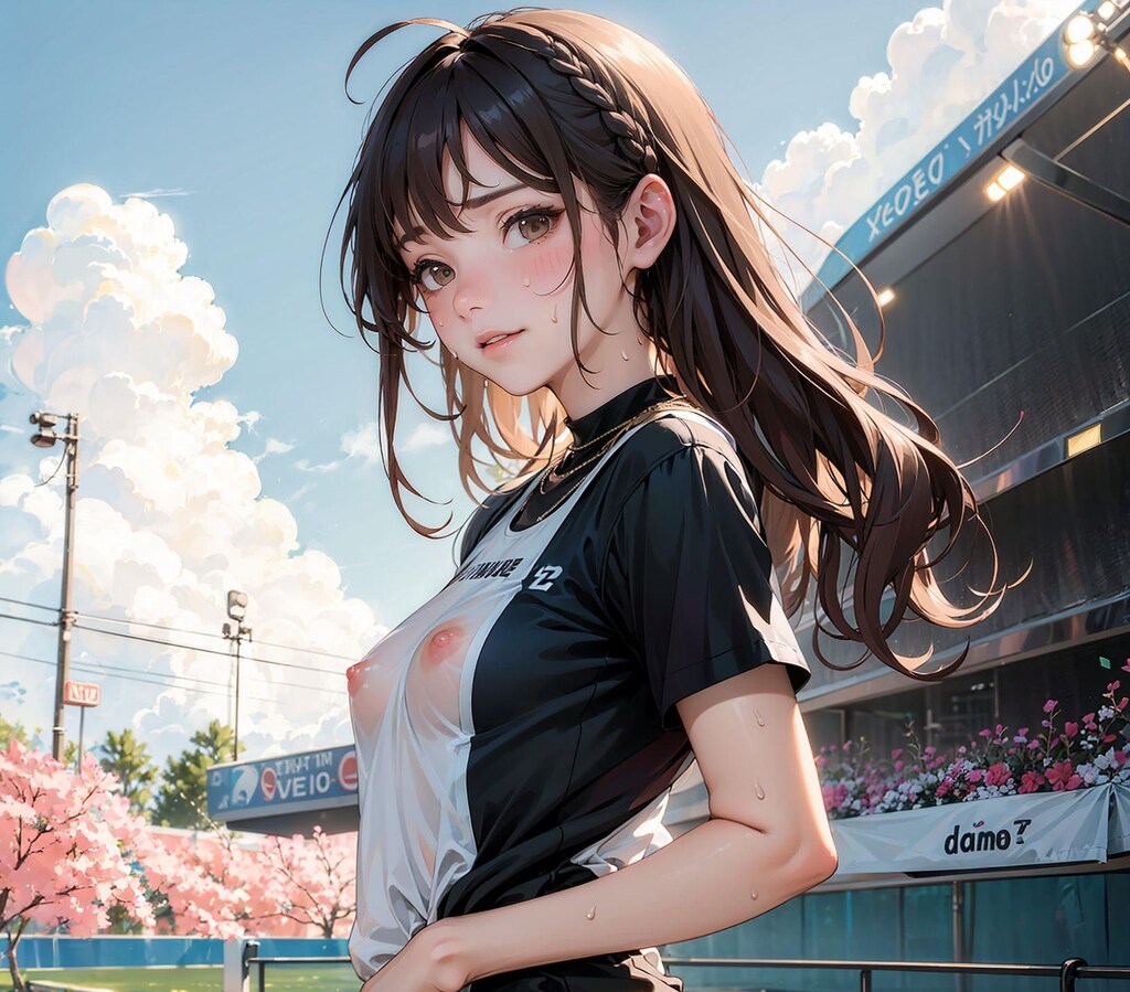JK濡れ透け陸上「コーチ、私汗かくと興奮するんです」 076