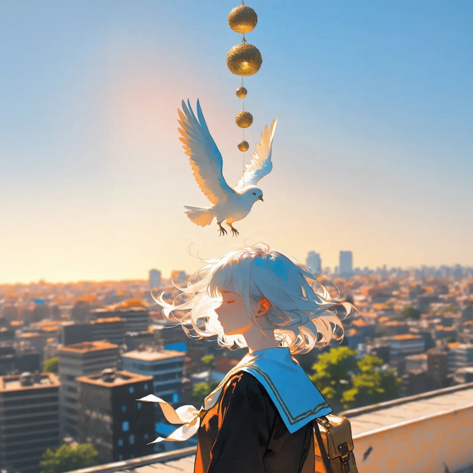 屋上の女子高生 | の人気AIイラスト・グラビア