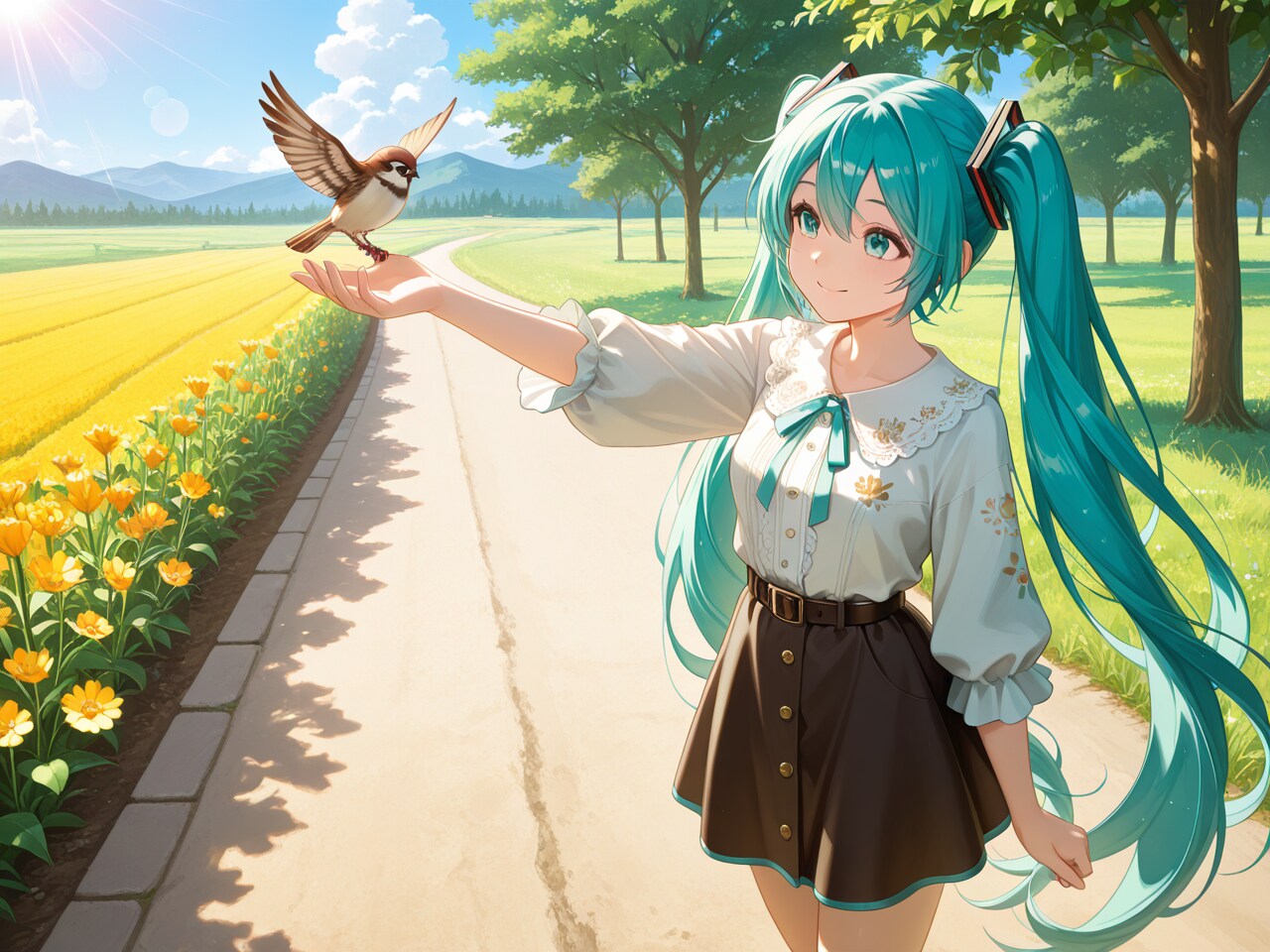 田舎道の初音/初音01