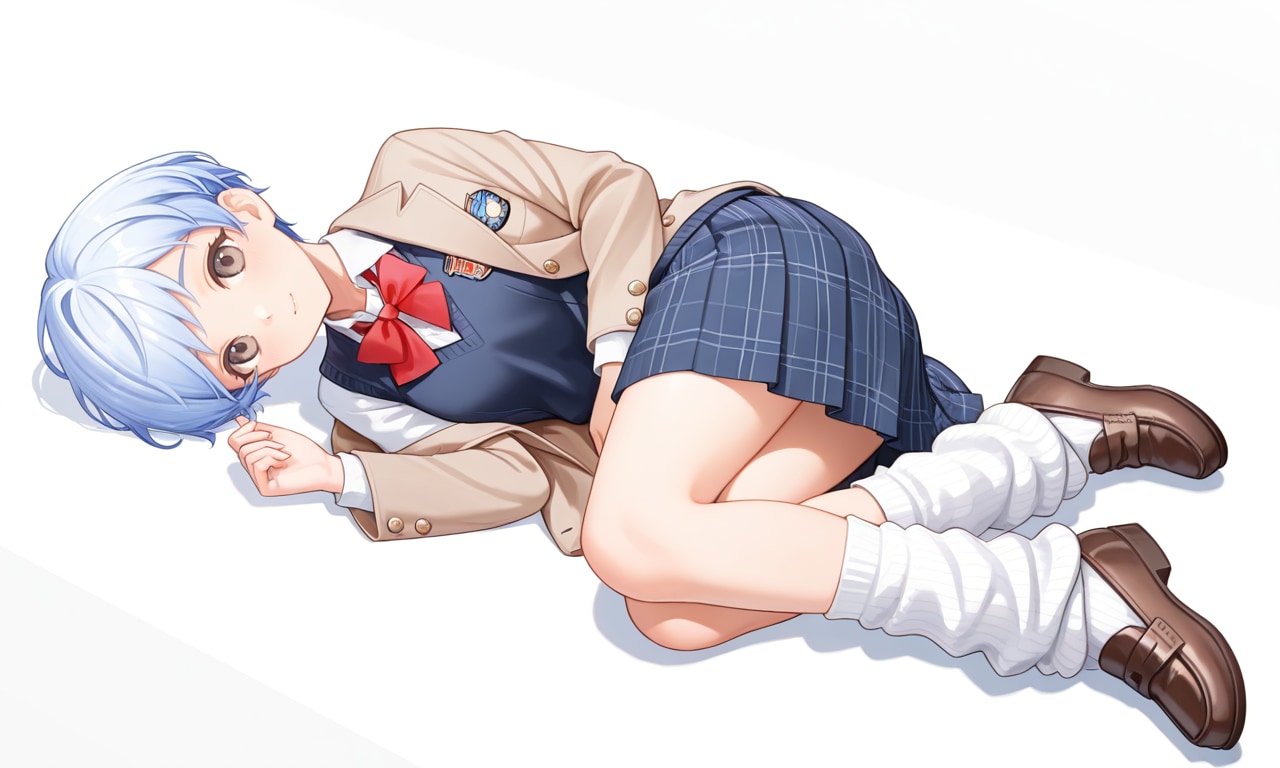 寝転ぶ桜木彩さん