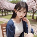 桜の下で 3枚目