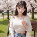 桜の下で 4枚目