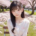 桜の下で 2枚目
