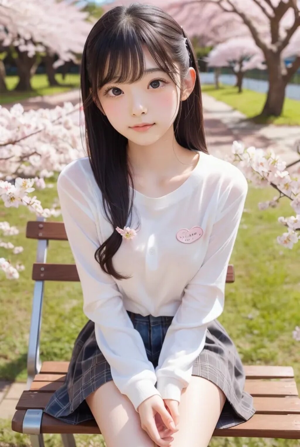 桜の下で