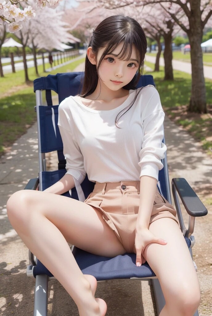 桜の下で