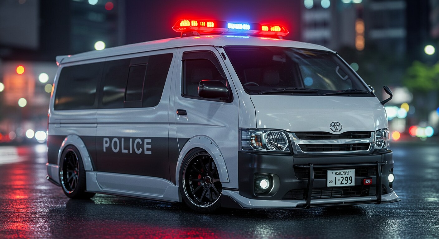 ハイエースパトロールカーのドリ車 | の人気AIイラスト・グラビア