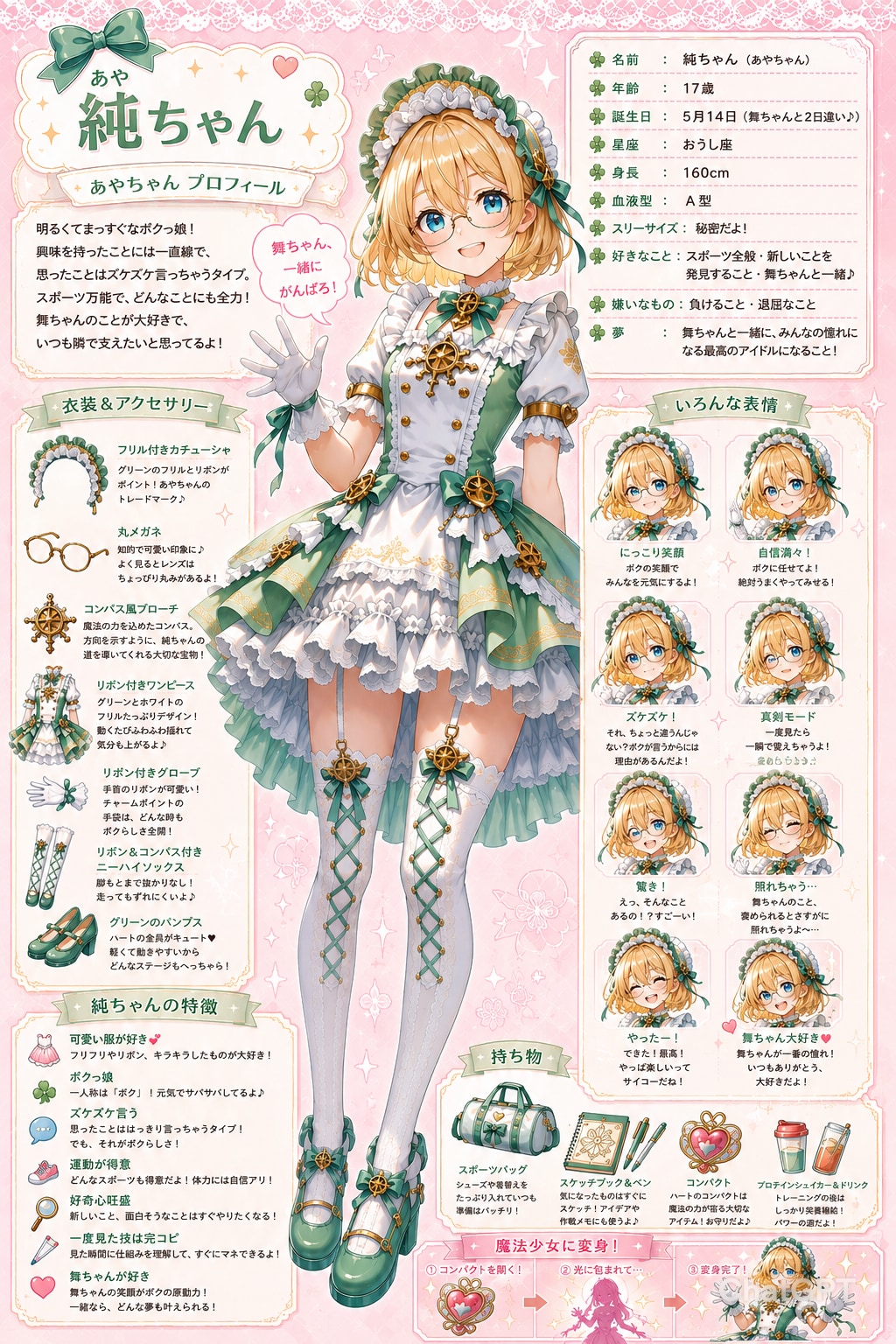 舞ちゃん&純ちゃんキャラシート