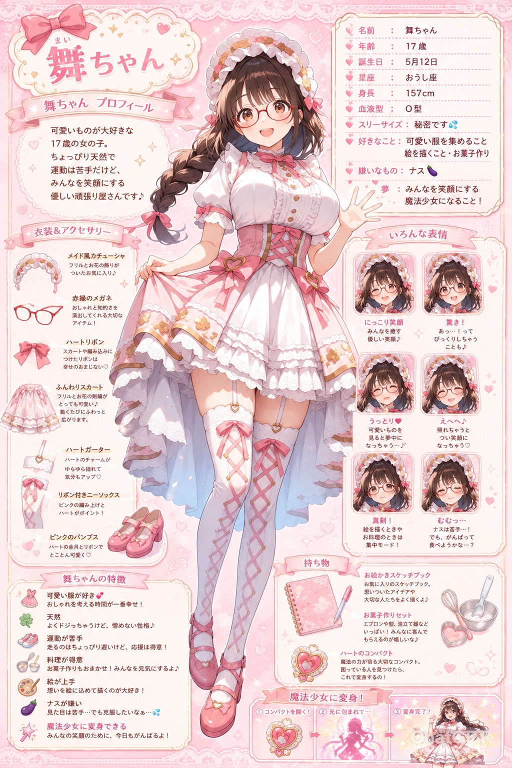 舞ちゃん&純ちゃんキャラシート