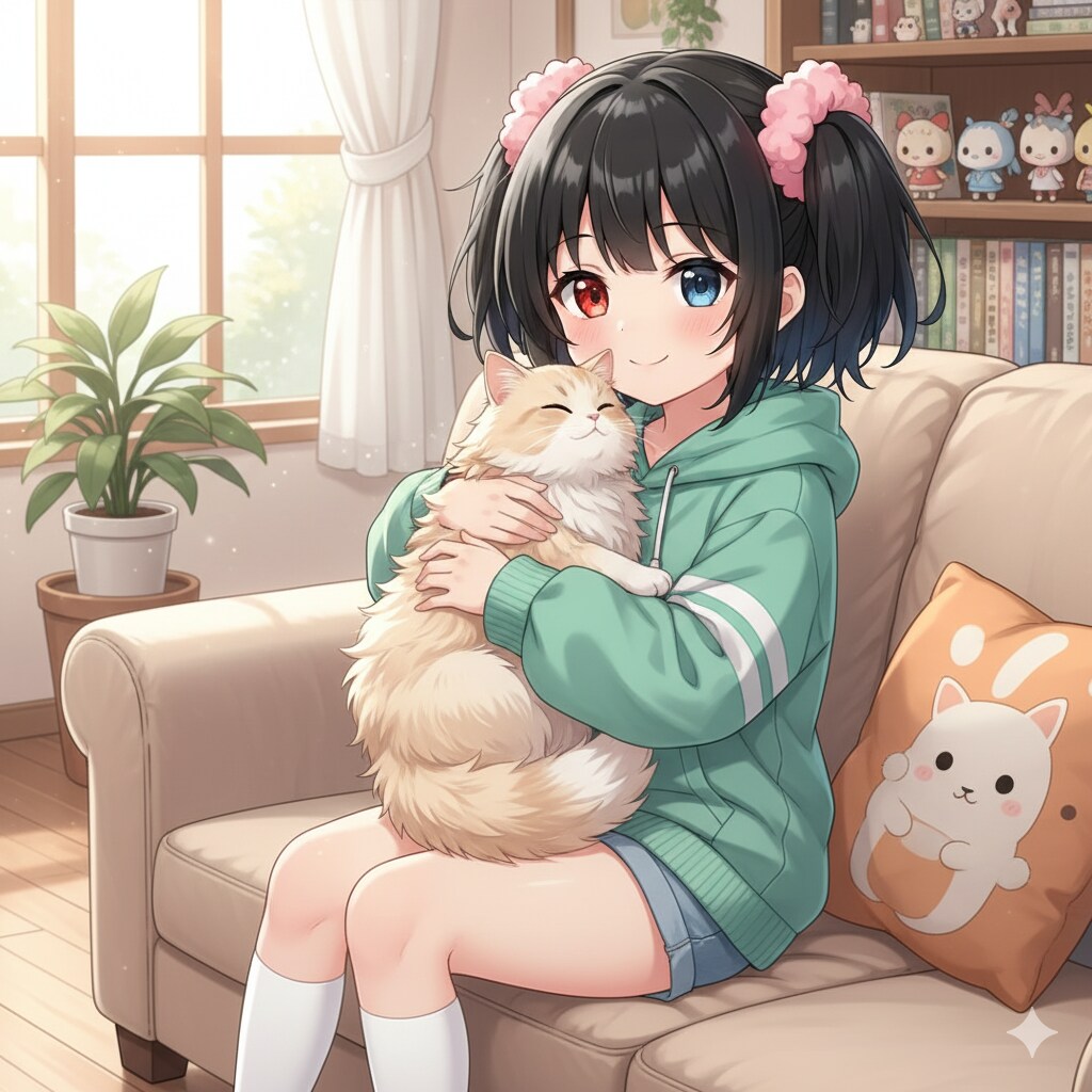 アケちゃんとモフモフ🐾