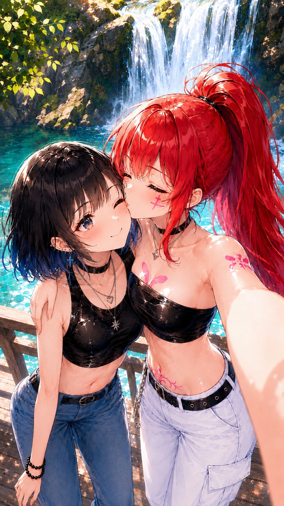 自撮りキス