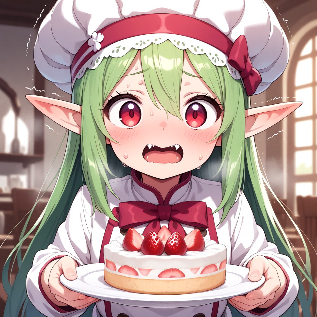 城ケ崎あおいさんちのメリッサさまに新作のケーキをお届けするうちのエルフ