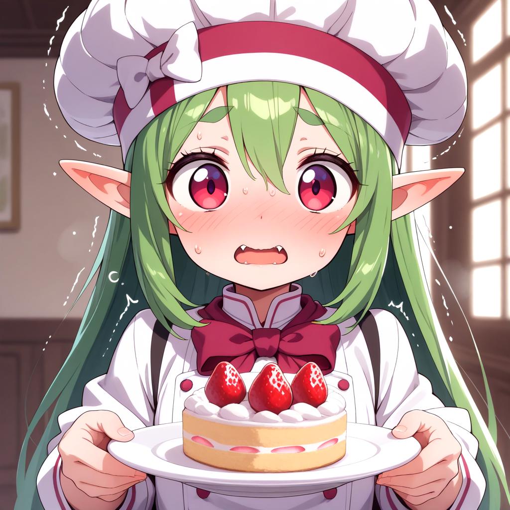 城ケ崎あおいさんちのメリッサさまに新作のケーキをお届けするうちのエルフ