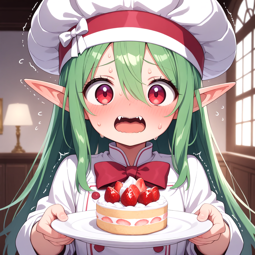 城ケ崎あおいさんちのメリッサさまに新作のケーキをお届けするうちのエルフ