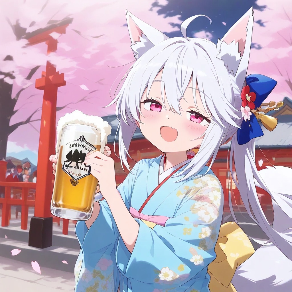 花見のきつねさん