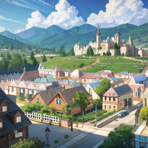 ベッドタウン、近くに大都市。 | の人気AIイラスト・グラビア