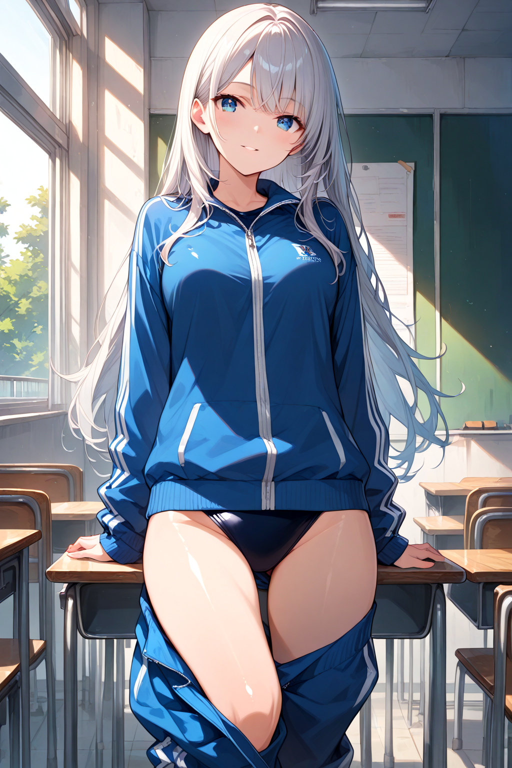 ジャージの下は競泳水着な霜月澄華ちゃん