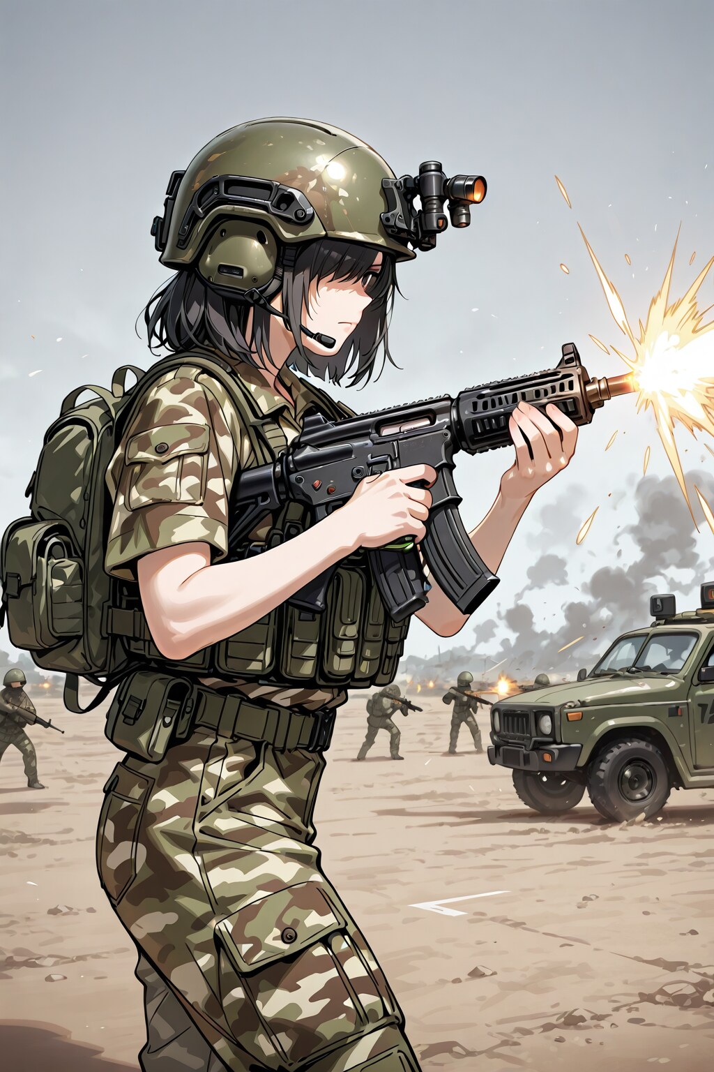 battlefield mekakure 03 | の人気AIイラスト・グラビア