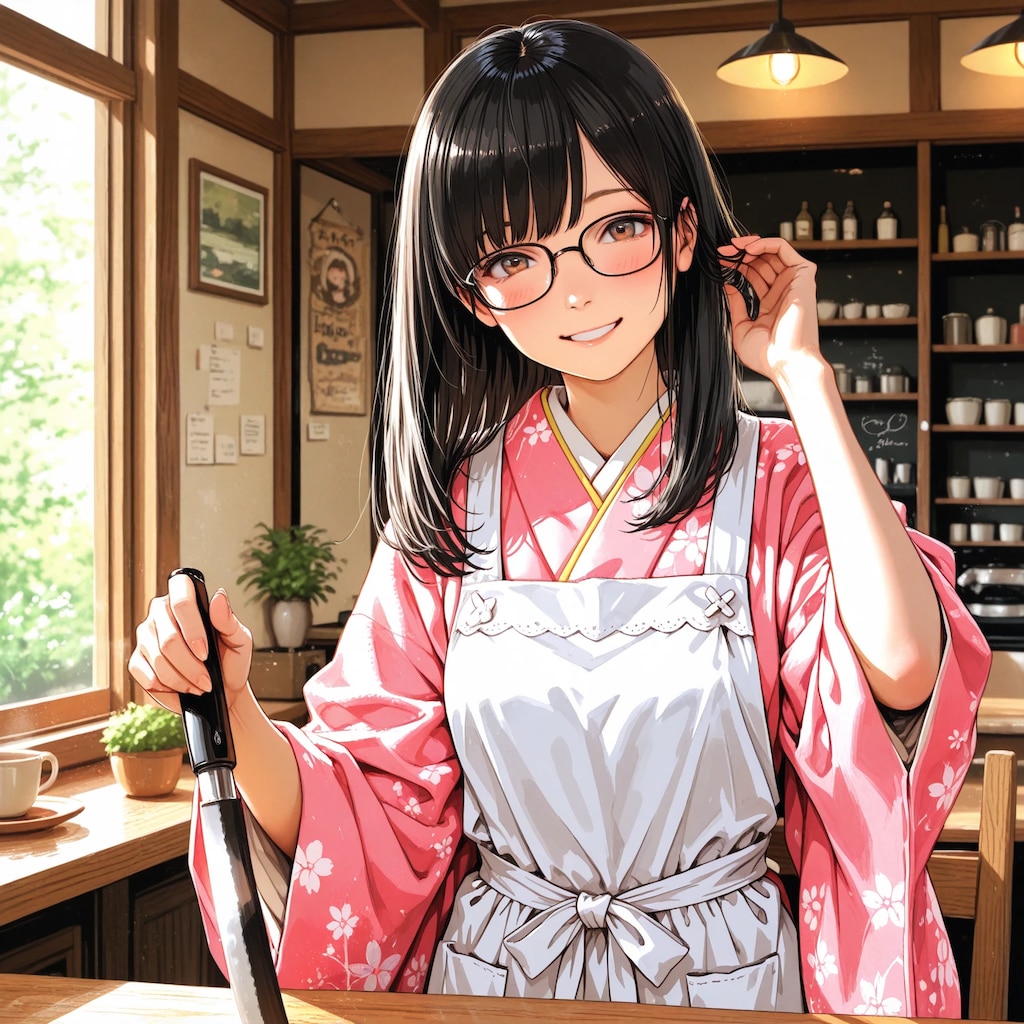 和風カフェの眼鏡さん