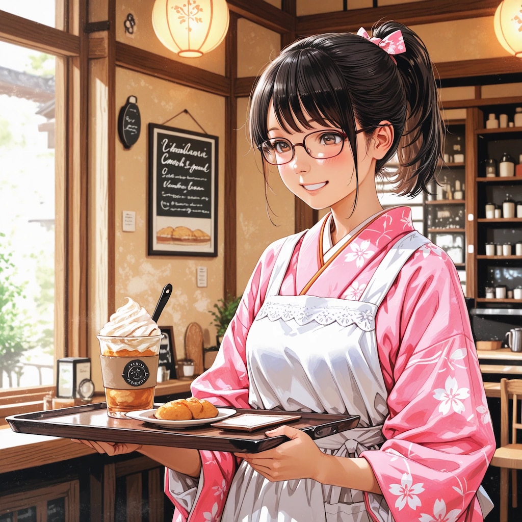 和風カフェの眼鏡さん