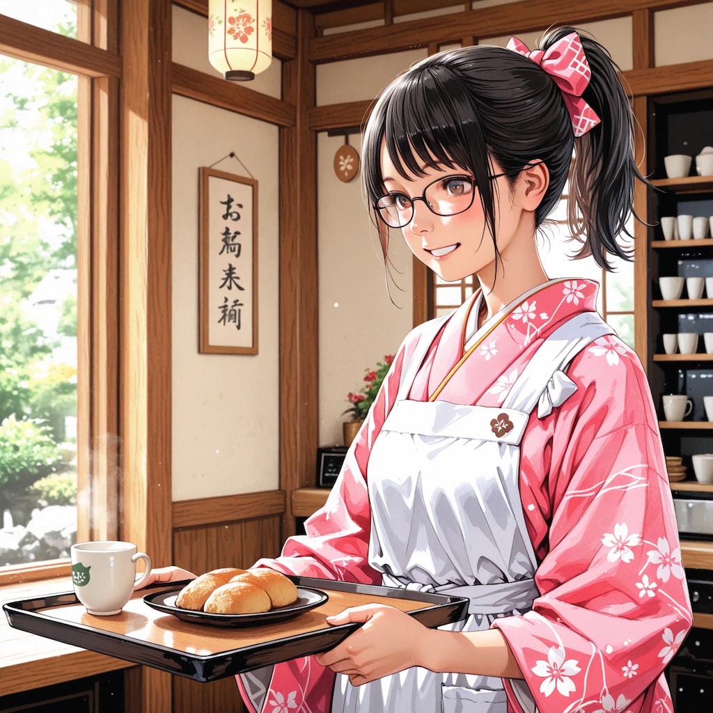 和風カフェの眼鏡さん
