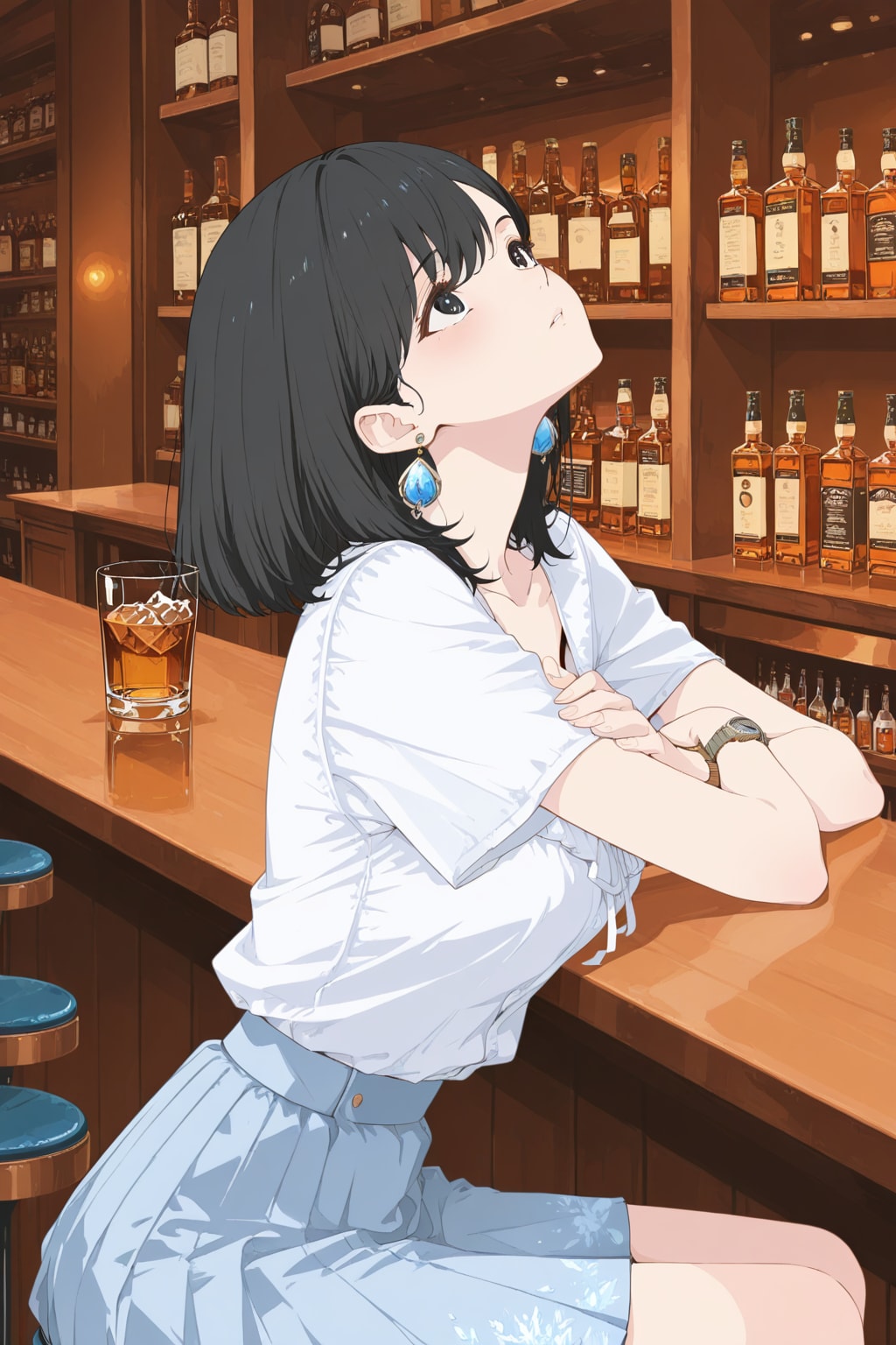 woman at bar 35