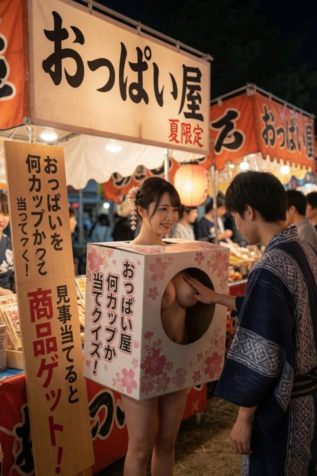 夏祭りの屋台（おっぱい屋）