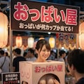 夏祭りの屋台（おっぱい屋） 5枚目