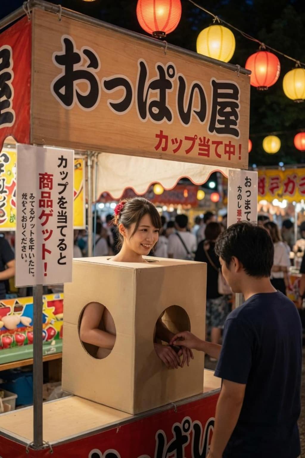 夏祭りの屋台（おっぱい屋）
