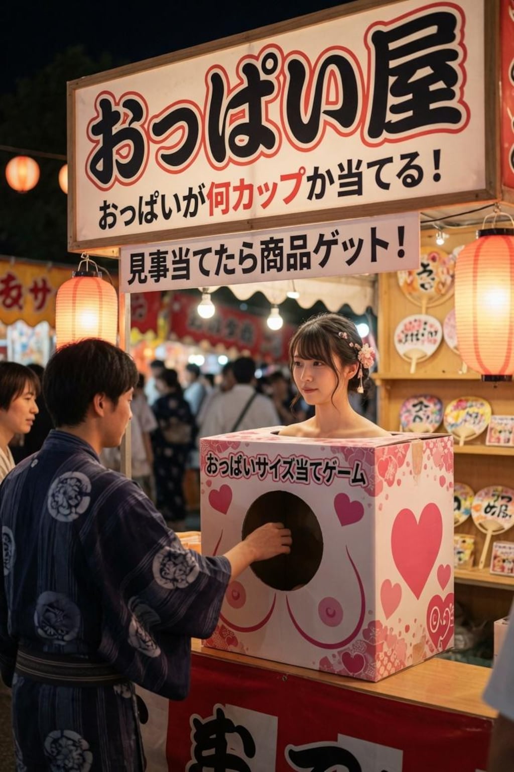 夏祭りの屋台（おっぱい屋）