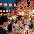 夏祭りの屋台（おっぱい屋） 3枚目